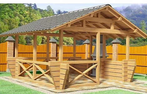 Беседки из профилированного бруса